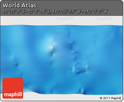 Physical 3D Map of the Area around 10° 17' 43" S, 172° 28' 29" W