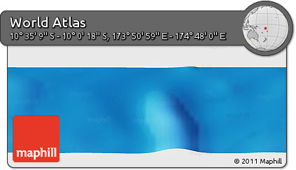 Physical Panoramic Map of the Area around 10° 17' 43" S, 174° 19' 29" E