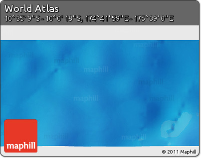 Physical 3D Map of the Area around 10° 17' 43" S, 175° 10' 30" E