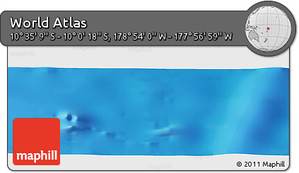 Physical Panoramic Map of the Area around 10° 17' 43" S, 178° 25' 30" W