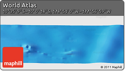 Physical Panoramic Map of the Area around 10° 17' 43" S, 178° 25' 30" W