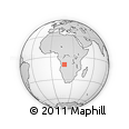 Outline Map of the Area around 10° 17' 43" S, 17° 55' 29" E, rectangular outline