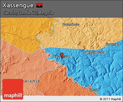 Political 3D Map of Xassengue