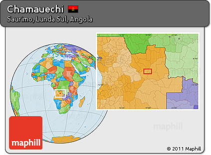 Political Location Map of Chamauechi