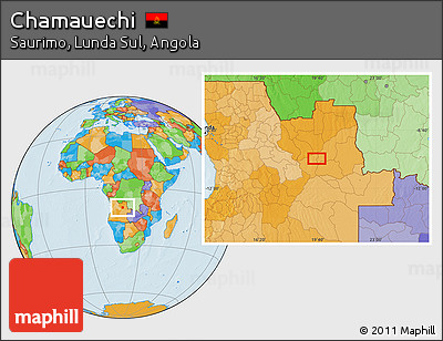Political Location Map of Chamauechi