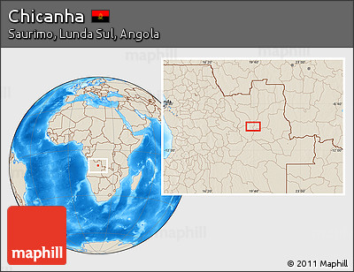 Shaded Relief Location Map of Chicanha