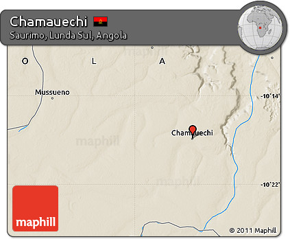 Shaded Relief Map of Chamauechi