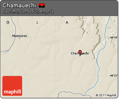Shaded Relief Map of Chamauechi
