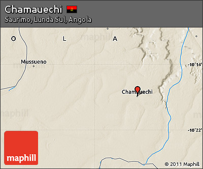Shaded Relief Map of Chamauechi
