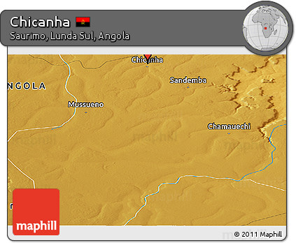 Physical Panoramic Map of Chicanha