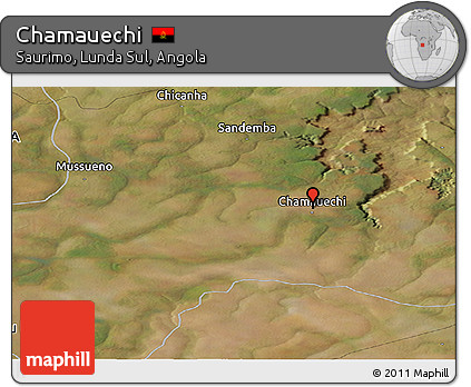 Satellite Panoramic Map of Chamauechi