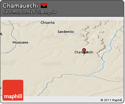 Shaded Relief Panoramic Map of Chamauechi