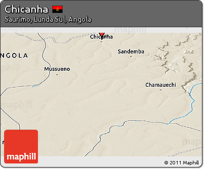 Shaded Relief Panoramic Map of Chicanha