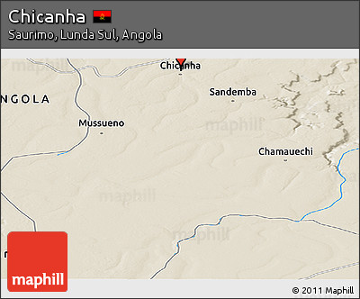 Shaded Relief Panoramic Map of Chicanha