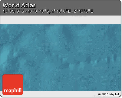 Satellite 3D Map of the Area around 10° 17' 43" S, 1° 46' 29" E