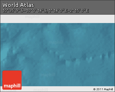 Satellite 3D Map of the Area around 10° 17' 43" S, 1° 46' 29" E