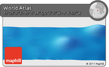 Physical Panoramic Map of the Area around 10° 17' 43" S, 1° 37' 30" W