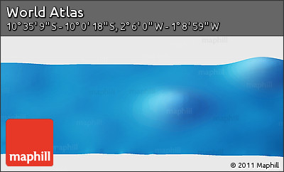 Physical Panoramic Map of the Area around 10° 17' 43" S, 1° 37' 30" W