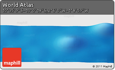 Physical Panoramic Map of the Area around 10° 17' 43" S, 1° 37' 30" W