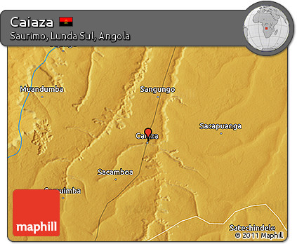 Physical 3D Map of Caiaza
