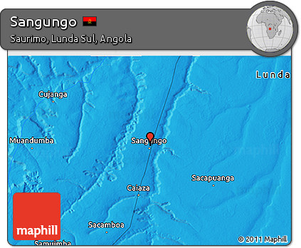 Political 3D Map of Sangungo