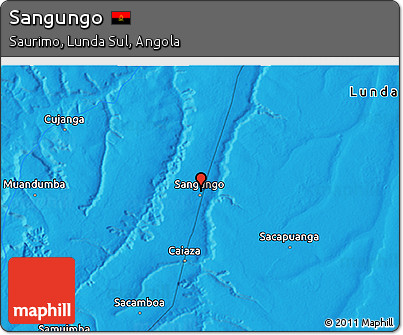 Political 3D Map of Sangungo