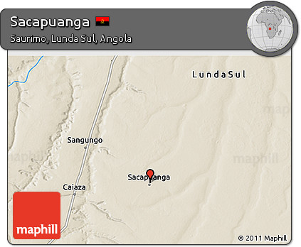 Shaded Relief 3D Map of Sacapuanga