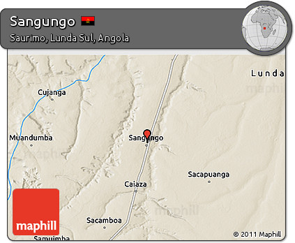 Shaded Relief 3D Map of Sangungo