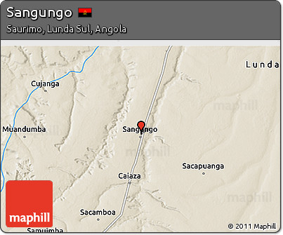 Shaded Relief 3D Map of Sangungo