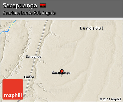 Shaded Relief 3D Map of Sacapuanga