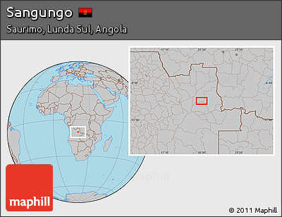 Gray Location Map of Sangungo