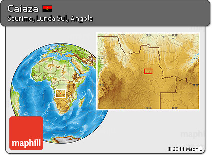 Physical Location Map of Caiaza