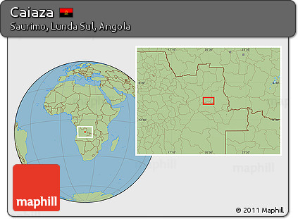 Savanna Style Location Map of Caiaza