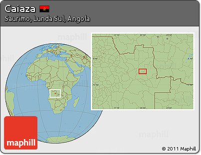 Savanna Style Location Map of Caiaza