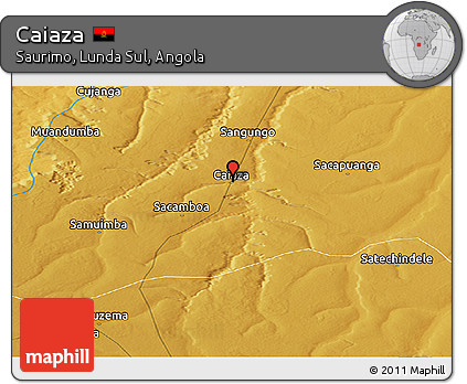 Physical Panoramic Map of Caiaza