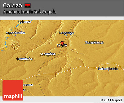 Physical Panoramic Map of Caiaza