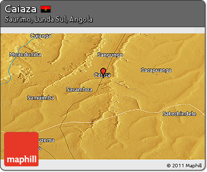 Physical Panoramic Map of Caiaza