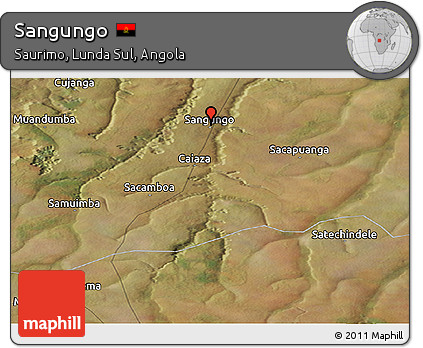 Satellite Panoramic Map of Sangungo
