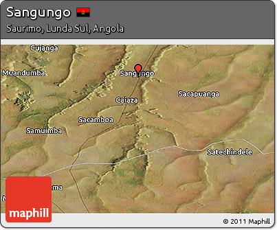 Satellite Panoramic Map of Sangungo