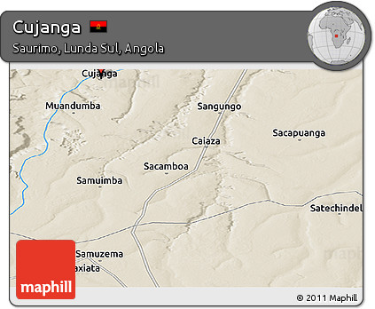 Shaded Relief Panoramic Map of Cujanga