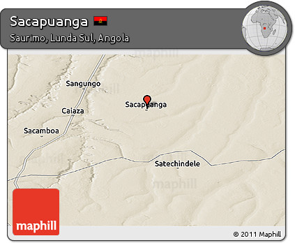 Shaded Relief Panoramic Map of Sacapuanga
