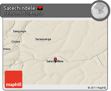 Shaded Relief Panoramic Map of Satechindele