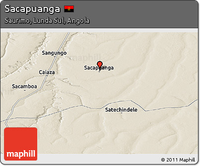 Shaded Relief Panoramic Map of Sacapuanga
