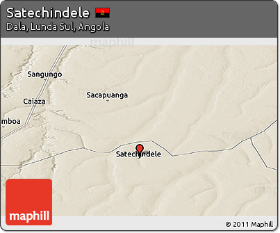 Shaded Relief Panoramic Map of Satechindele