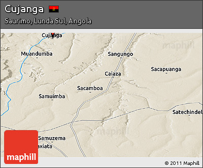 Shaded Relief Panoramic Map of Cujanga