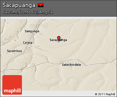 Shaded Relief Panoramic Map of Sacapuanga