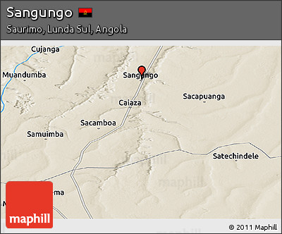 Shaded Relief Panoramic Map of Sangungo