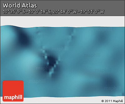 Satellite 3D Map of the Area around 10° 17' 43" S, 20° 19' 30" W