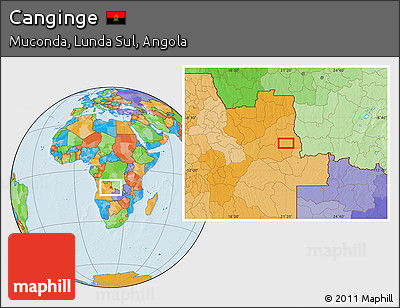 Political Location Map of Canginge