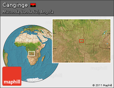 Satellite Location Map of Canginge